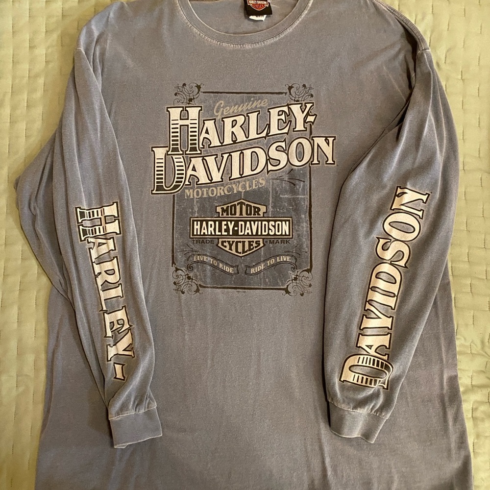 Harley-Davidson Blue Long Sleeve Tee